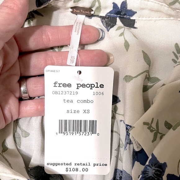 Free People Lighten Up Floral Mini Dress NWT - Picture 14 of 15